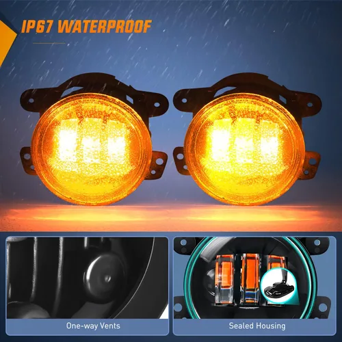 Vista 7 de Nilight Conjunto de Luces LED de Niebla de 4 Pulgadas Compatible con 2007 2008 2009 2010 2011 2012 2013 2014 2015 2016 2017 2018 Jeep Wrangler JK