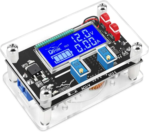 Vista 9 de DROK Regulador de voltaje Buck Boost, DROK DC 6-30V a DC 0.5-30V Convertidor de voltaje ajustable de 5V 12V 24V, módulo transformador de 4A 60W