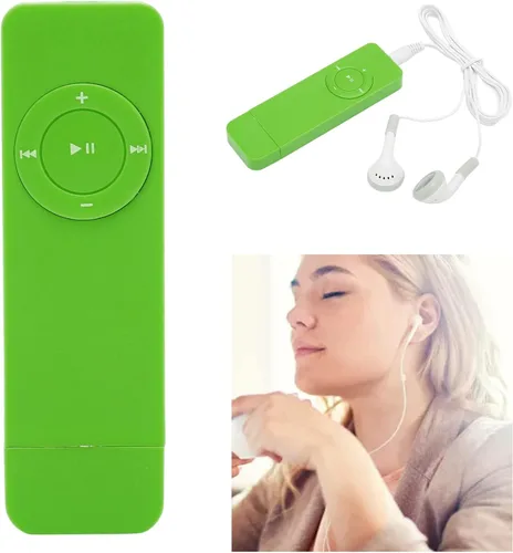 Vista 7 de Reproductor de MP3, 64 GB, reproductor de MP3 de música digital portátil sin pérdidas, reproductor de música MP3 de sonido HiFi portátil, mini Verde