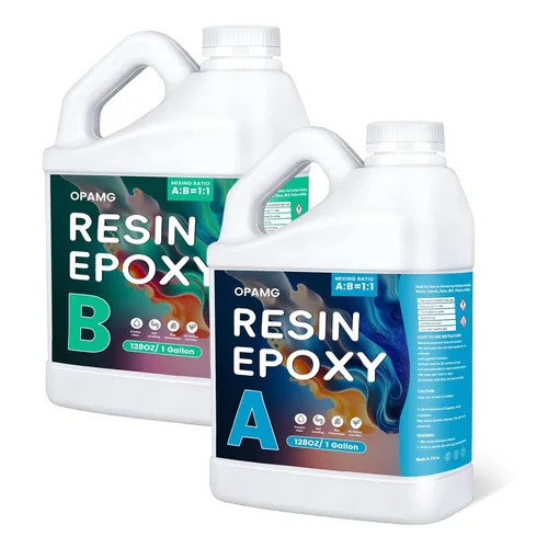 Vista 9 de 1 Gallon Epoxy Resin Kit – Self-Leveling, Bubble-Free, Non-Yellowing, High Gloss Finish–1:1 Mix Ratio for DIY Crafts, Table Tops, Coasters, Jewelry
