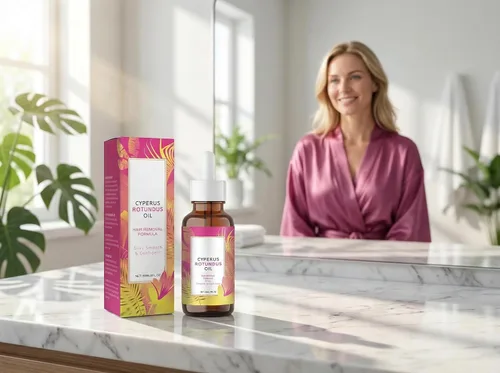 Vista 5 de Aceite de depilación natural e inhibidor de Cyperus Rotundus para retardar el crecimiento del vello corporal para mujeres y hombres, alivia la piel