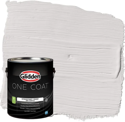Vista 93 de Glidden Pintura Interior + Imprimación: Gris/Plata Antigua, Una Capa, Satinado, 1 Galón