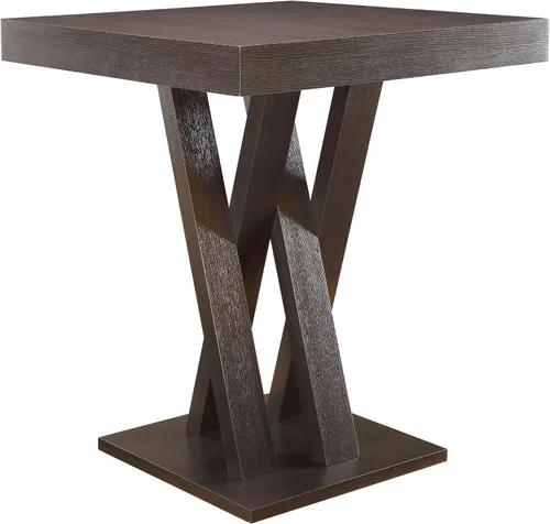 Vista 3 de Mesa de bar cuadrada con base doble X