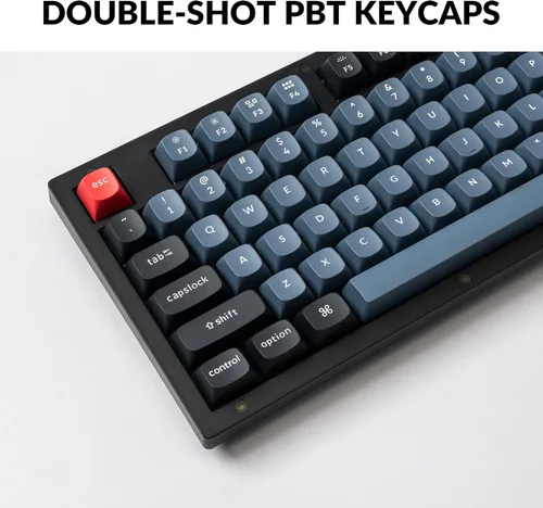 Vista 4 de Keychron V3 Teclado mecánico personalizado con cable, TKL Tenkeyless QMK/VIA macro programable con interruptor Keychron K Pro Brown intercambiable