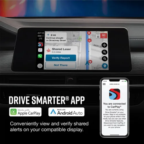 Vista 5 de Cobra Cámara de tablero inteligente con cámara interior (SC 201) - Resolución Full HD 1080P, WiFi y GPS integrados, alertas policiales en vivo