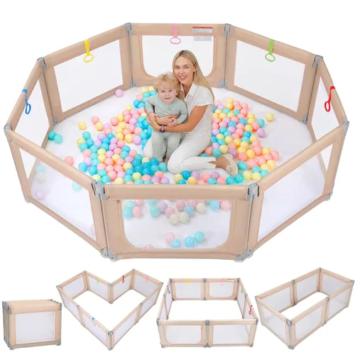 Vista 11 de Kidirect Corralito pequeño para bebés de 47 x 47 pulgadas, centro de actividades, interior y exterior, verde