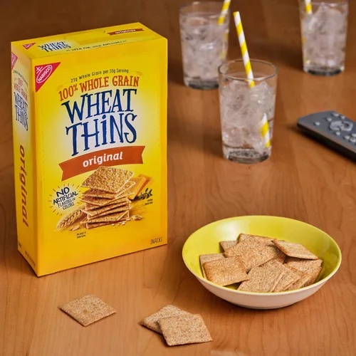 Vista 5 de Wheat Thins Snacks originales, galletas de trigo integral, galletas de aperitivos, 8.5 onzas
