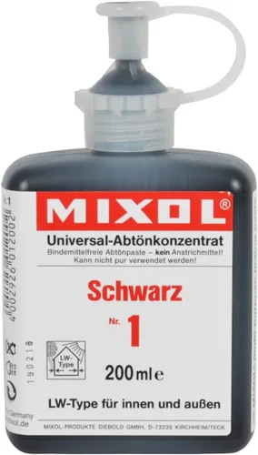 Vista 73 de Tintes universales Mixol, Negro (01) 20 ml