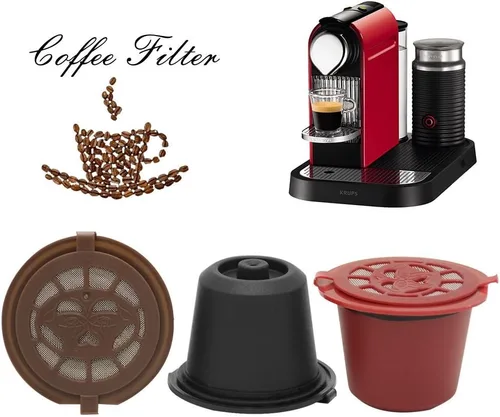 Vista 3 de Cápsulas de café reutilizables compatibles con N espresso OriginalLine, BENFUCHEN - Cápsula de café recargable para N espresso OriginalLine, 2