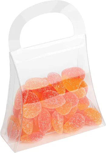 Vista 20 de Restaurantware - Cajas de recuerdo de boda de 2.8 x 2.4 pulgadas, 100 cajas de dulces transparentes con parte superior de trébol. Para bodas, baby