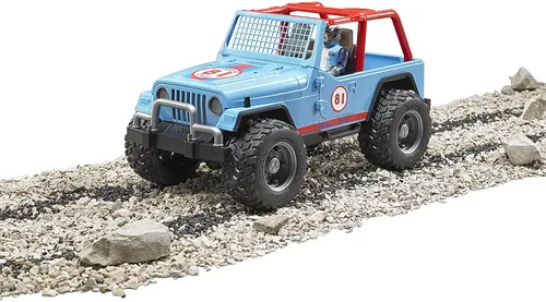 Vista 5 de Bruder Jeep Cross Country Racer Vehículo con conductor Azul
