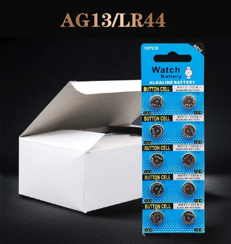 Vista 4 de 10 unids LR44 Baterías AG13 Batería de botón L1154 Batería 1.5V G13 357 303 SR44 LR1154 Botón de monedas