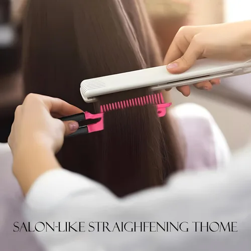 Vista 4 de Juego de alisado de cabello, paquete de 2 peines de hierro plano para hermosos tresses, alisador con agarre firme, ideal para cabello nudoso