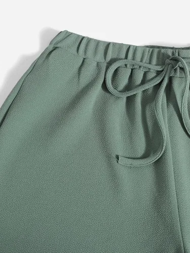 Vista 5 de Floerns Conjunto deportivo de dos piezas para mujer con cordón en la cintura