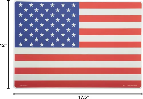 Vista 3 de Painless Learning Mantel individual con la bandera estadounidense