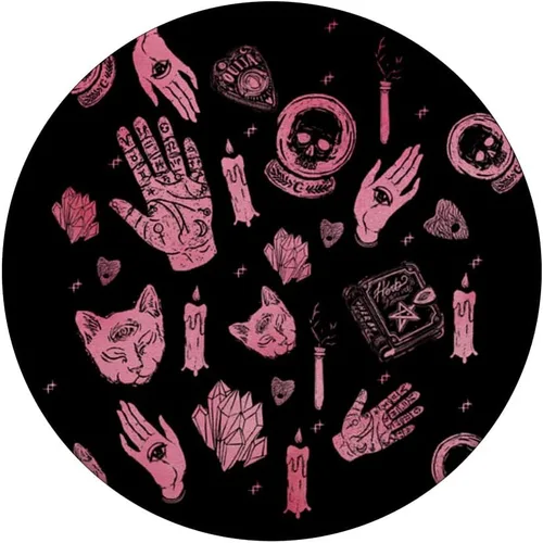 Vista 3 de Pink Skull Ouija Book Cat Candle Gothic Witchy PopSockets PopGrip intercambiable