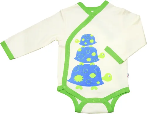 Vista 27 de Babysoy Kimono de algodón orgánico de manga larga Onesie Bodysuit