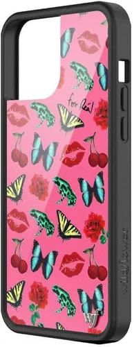 Vista 2 de Wildflower Fundas - Realización Par x Devon Lee Carlson, Compatible con Apple iPhone 13 Pro Max Rojo, Ranas, Colaboración - Protector de Par