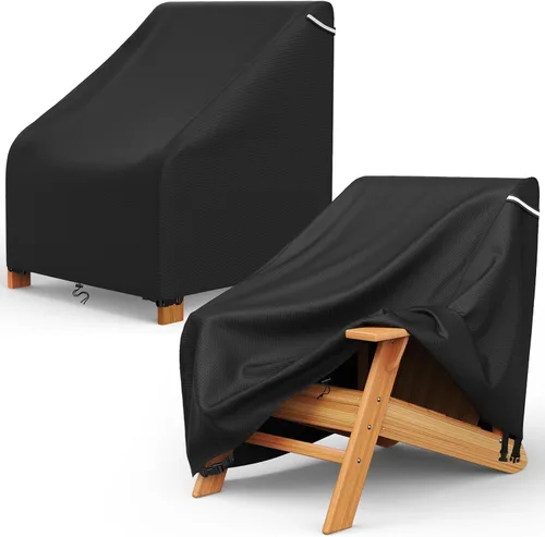 Vista 18 de AKEfit Fundas para sillas Adirondack para patio, paquete de 2 unidades, para sillas impermeables de hasta 29 pulgadas de ancho x 30 pulgadas