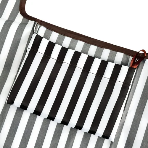 Vista 4 de allydrew Bolsas de comestibles reutilizables de nailon plegables grandes y pequeñas, juego de 2