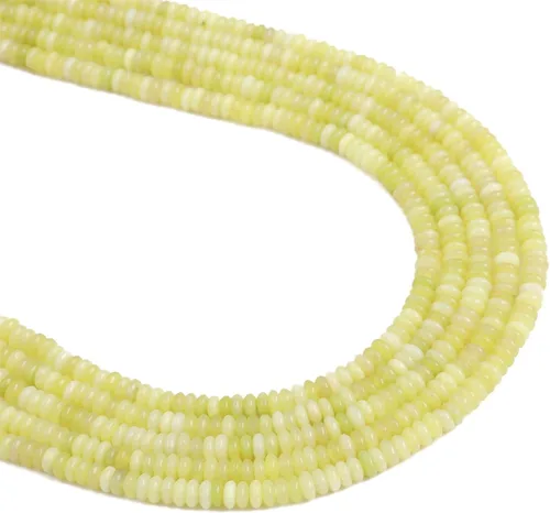 Vista 55 de BEADIA Cuentas Espaciadoras de Jade Natural Africano Planas Redondas Sueltas para Hacer Joyas con Abalorios 3mmx2mm 38cm