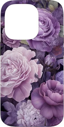 Vista 17 de Elegant Blush Pink And Purple Vintage Floral Rose And Peony Case for iPhone 16
