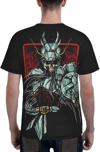 Vista 5 de Saint Anime Seiya - Camiseta de manga corta para hombre, suave, casual, unisex, cuello redondo, camiseta de entrenamiento