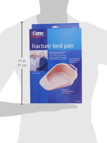 Vista 5 de Carex Sartén para fracturas con capacidad de 47.3 onzas, sartenes portátiles para ancianos, fácil de limpiar con asa trasera conveniente para un
