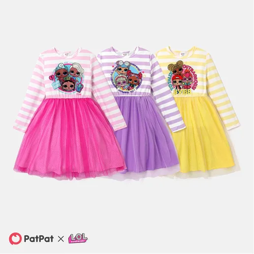 Vista 7 de L.O.L. Surprise! Vestidos de malla tutú para niñas con mariposa y purpurina para fiesta, vestido de tul de manga larga, regalo de cumpleaños