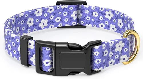 Vista 16 de Rnivvi Collar para perros pequeños, bonito collar resistente y ajustable para cachorros con hebilla de liberación rápida para machos, hembras