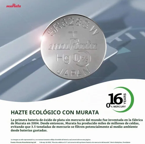 Vista 3 de Murata 364 SR621SW Batería 1.55V Reloj de óxido de plata Botón Cell Contratista Pack (20 Baterías)