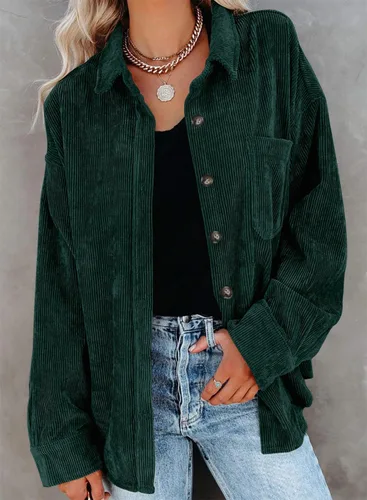 Vista 145 de ZOLUCKY Chaqueta de manga larga con botones para mujer, talla grande, blusas