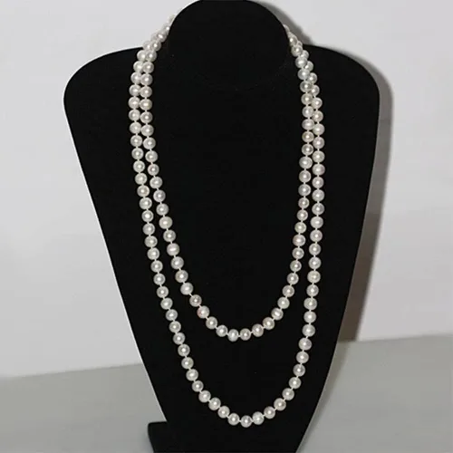 Vista 7 de Collar de perlas collar de cuentas para boda trabajo viajes bonito regalo para mujeres y niñas