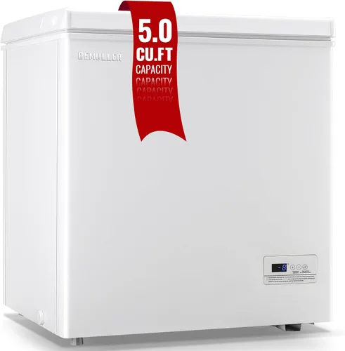 Vista 11 de DEMULLER Congelador profundo de 3.5 pies cúbicos con panel de visualización de temperatura, mini congelador con cesta extraíble, adecuado