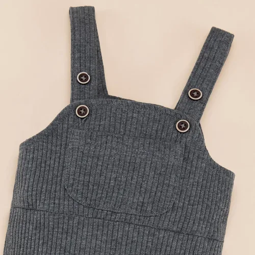 Vista 7 de Ropa para bebé niño recién nacido, conjunto de mameluco a rayas con bolsillo de 0 a 24 meses