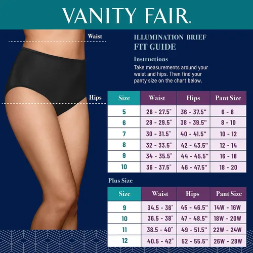 Vista 4 de Vanity Fair Women's Illumination Brief Panties (Regular & Plus Size)