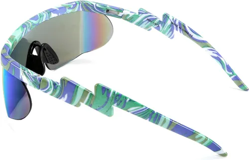 Vista 3 de FEISEDY De Gran Tamaño Espejo Escudo Deporte 80s Gafas De Esquí Gafas De Esquí Parte Superior Plana De Una Pieza Visera Futurista Mujeres Hombres