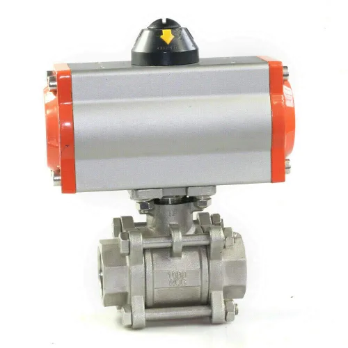 Vista 6 de Válvula de bola neumática de tres piezas del 1/2" de la sola acción DN15 retorno 0~1000 psi del aire para la elaboración de cerveza lechera