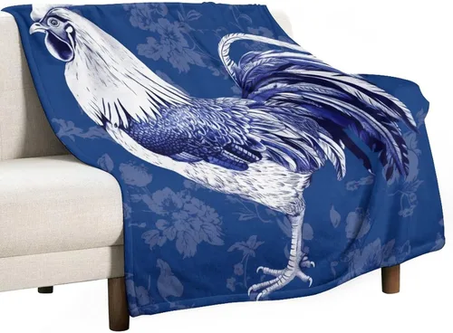 Vista 51 de Manta de gallo con encanto de campo, manta de forro polar de felpa de 30 x 40 pulgadas, manta de franela súper suave para decoración de sofá, cama