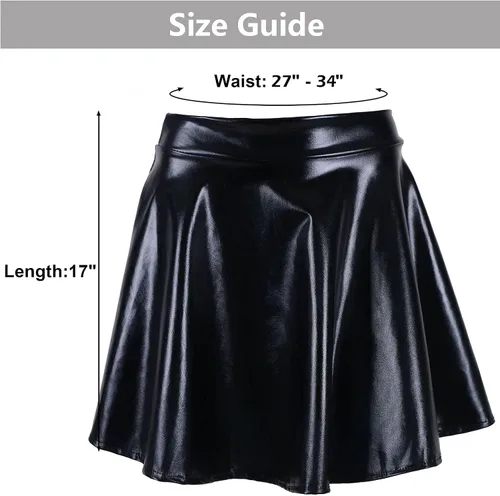 Vista 6 de Simplicity falda de ballet acampanada en tono metálico para mujer