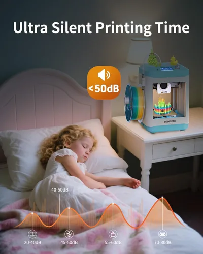 Vista 9 de Impresora 3D Mini Completamente Montada para Niños y Principiantes con WiFi - Kit de Inicio Completo con Impresora 3D de Nivelación Automática, 1
