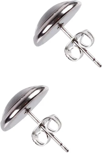 Vista 3 de Stud Earring Pair with Cabochon Picture Chile Santiago de Chile flag silver different sizes