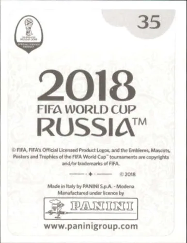 Vista 2 de Pegatinas de la Copa del Mundo Panini 2018 Rusia #35 Igor Smolnikov Rusia - Calcomanías oficiales del álbum en estado crudo (NM o mejor)