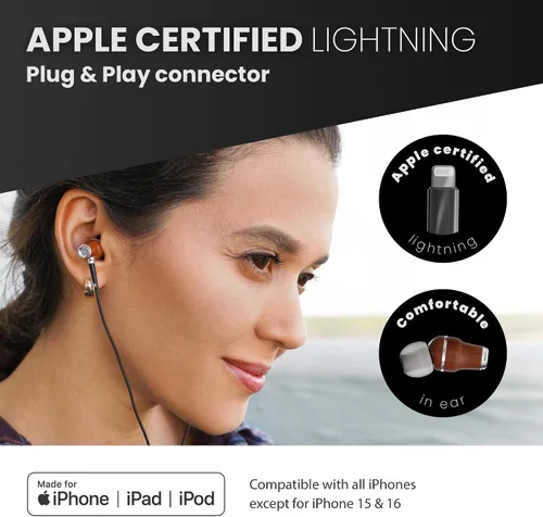 Vista 4 de Symphonized - Auriculares con cable para iPhone con sonido de graves profundos, sonido 3D, control de volumen con micrófono, 90% de cancelación