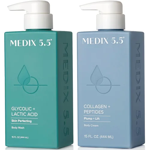Vista 16 de MEDIX - Juego de 3 piezas para el cuidado de la piel antienvejecimiento Limpiador facial y corporal espumoso exfoliante con ácido glicólico AHA +