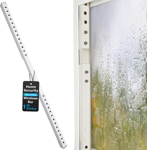 Vista 12 de Barra de ventana ajustable de seguridad para el hogar y cerradura de puerta corredera - 2 barras regulares High Impact Window Locks Window