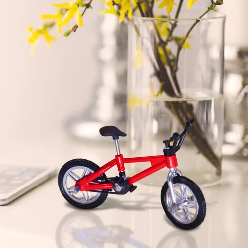 Vista 6 de Novelty Place Mini Finger Bike – Juego de bicicleta en miniatura para niños y adultos – Colección de modelos de bicicleta de metal Decoración – 4