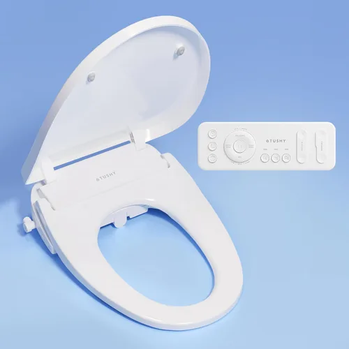 Vista 17 de TUSHY Aura - Asiento de bidé eléctrico de lujo Asiento de inodoro con calefacción con control de temperatura, agua caliente ajustable al instante