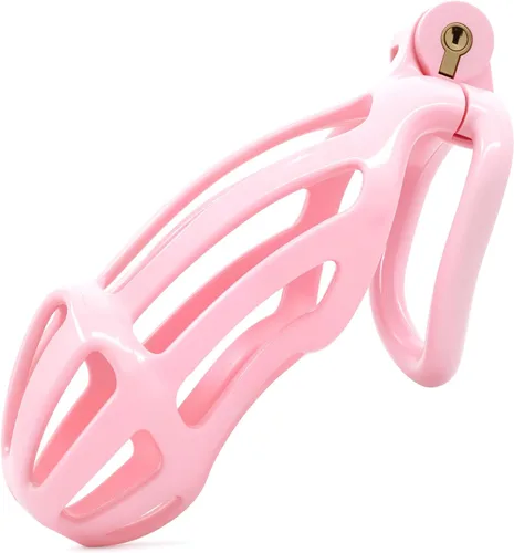 Vista 9 de Jaula de castidad masculina impresa en 3D con 5 anillos para hombres BDSM juguete sexual esclavo herramienta virginidad para hombres restricción