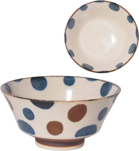 Vista 16 de Minorutouki mino ware PAIKAJI cuenco de fideos antitipo flor φ7.2×H3.6in 16.58oz